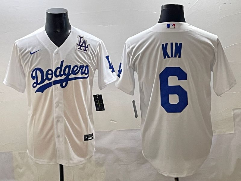 Men 2025 Los Angeles Dodgers #6 H.S.Kim White Game Nike MLB Jersey style 22